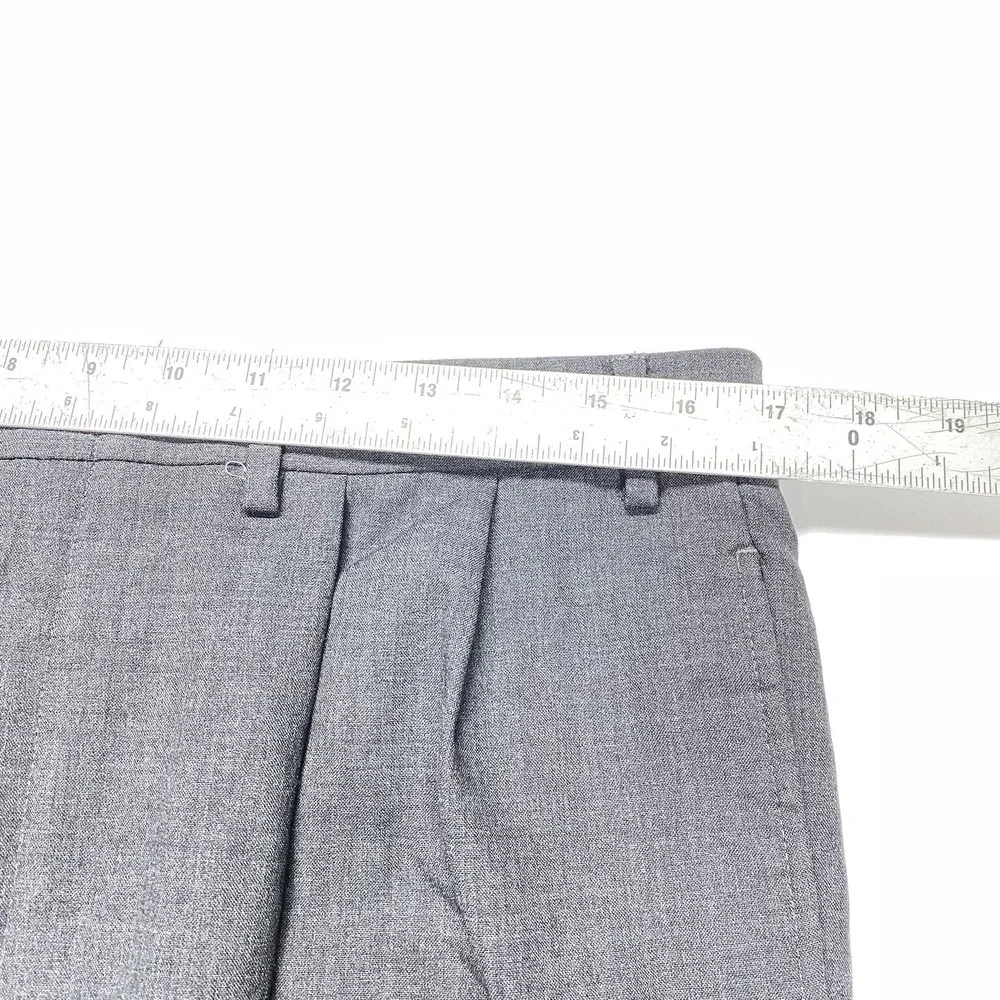 Lauren Ralph Lauren Pants Mens 36x30 Gray 100% Wool Pleated GREEN LABEL